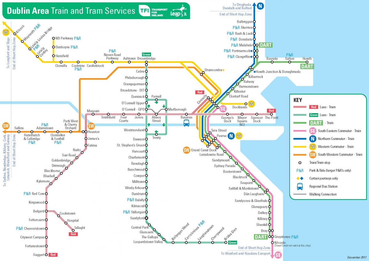 peta kereta bawah tanah Dublin