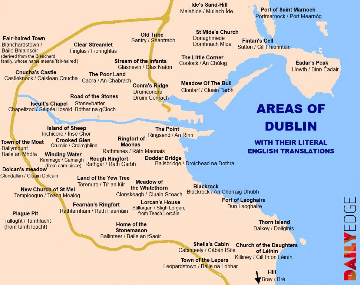 peta Dublin pinggir bandar