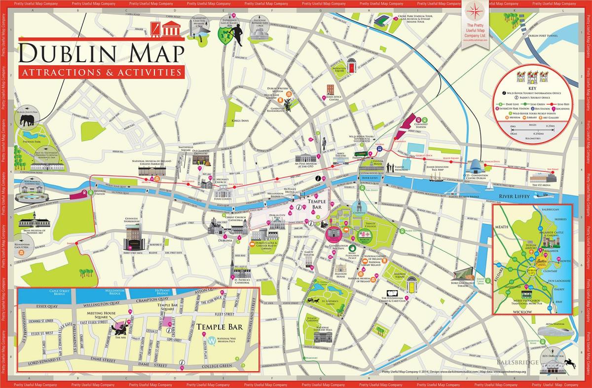 peta Dublin tarikan pelancong